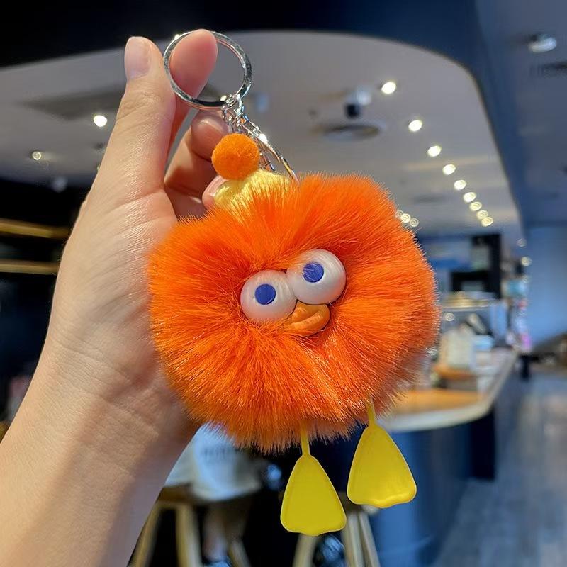 New Internet Celebrity Cartoon Monster Plush Doll Keychain Promotion Grab Small Gift Student Backpack Pendant