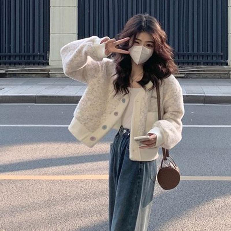 Студенческий кардиган на обручах, мягкий клейкий свитер, вязаный кардиган, женский весенне-осенний дизайн, нишевый топ, повседневный свитер, пальто