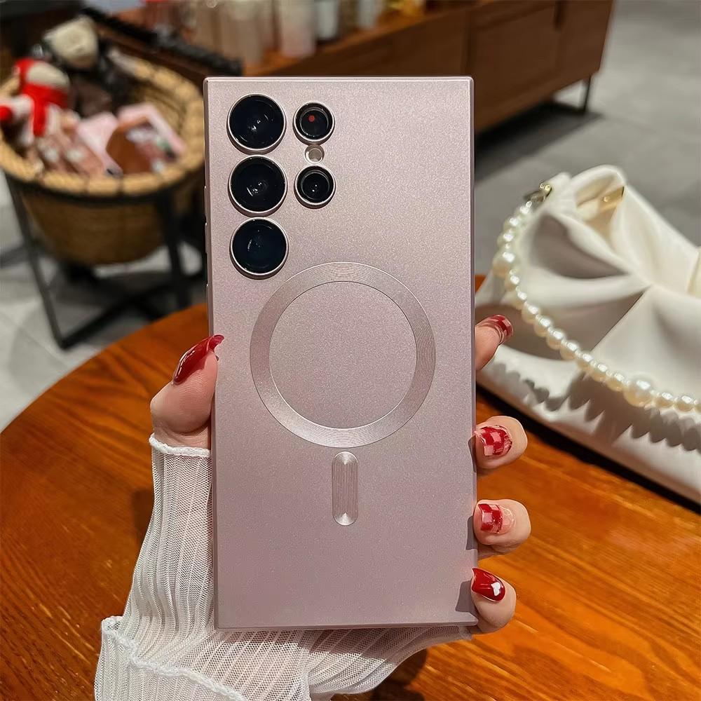 Беспроводная зарядка для Samsung Galaxy S25 S24 Ultra S23 S22 S21 S20 Plus FE Чехол Magsafe Allround Camera Back Cover Capa