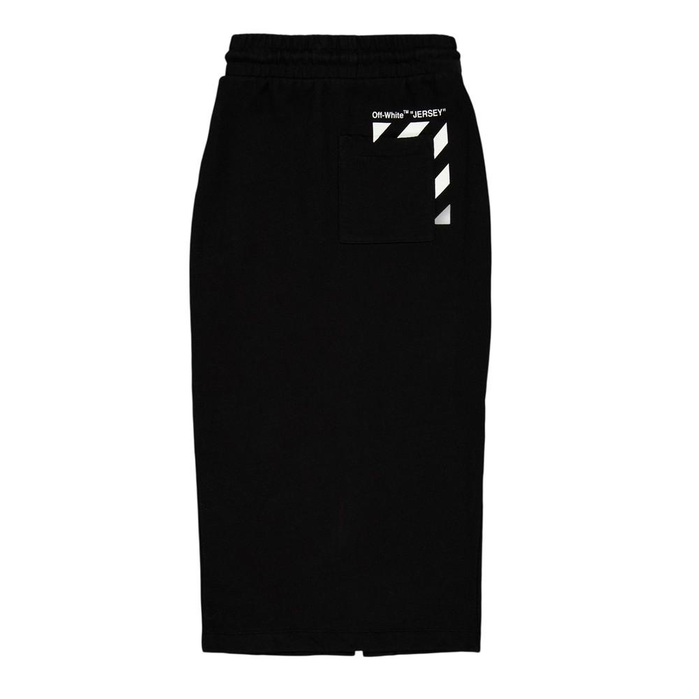 Off White Womens/Ladies Textured Fleece Midi Skirt