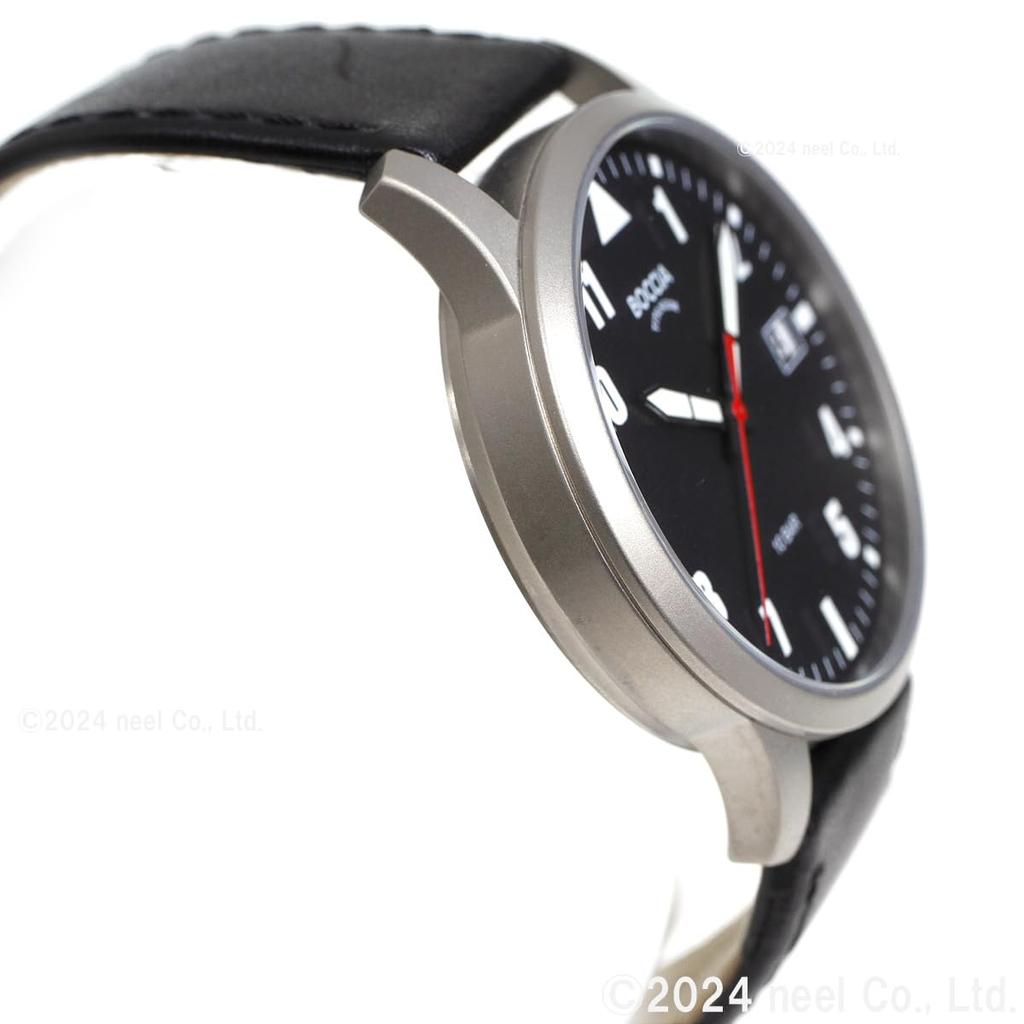Watch Black [Boccia Titanium] 3650-01 Men's