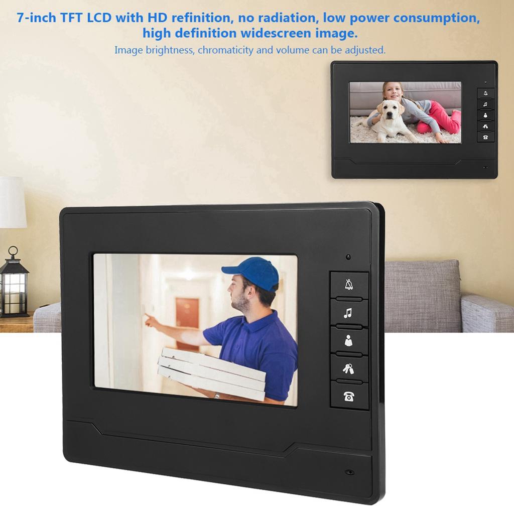 7 дюймов TFT/LCD HD водонепроницаемый проводной видеодомофон дверной звонок инфракрасный ночной видение домофон