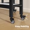 Folding Dining Table Drop Leaf Table With Open Shelf Rolling Kitchen Table For Dining Room Small Spaces White Marble