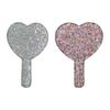 Small Handheld Makeup Mirror Cosmetic Mirror with Handle Vanity Mirror Decorative Rhinestone Decor Rhinestone for Women Girls