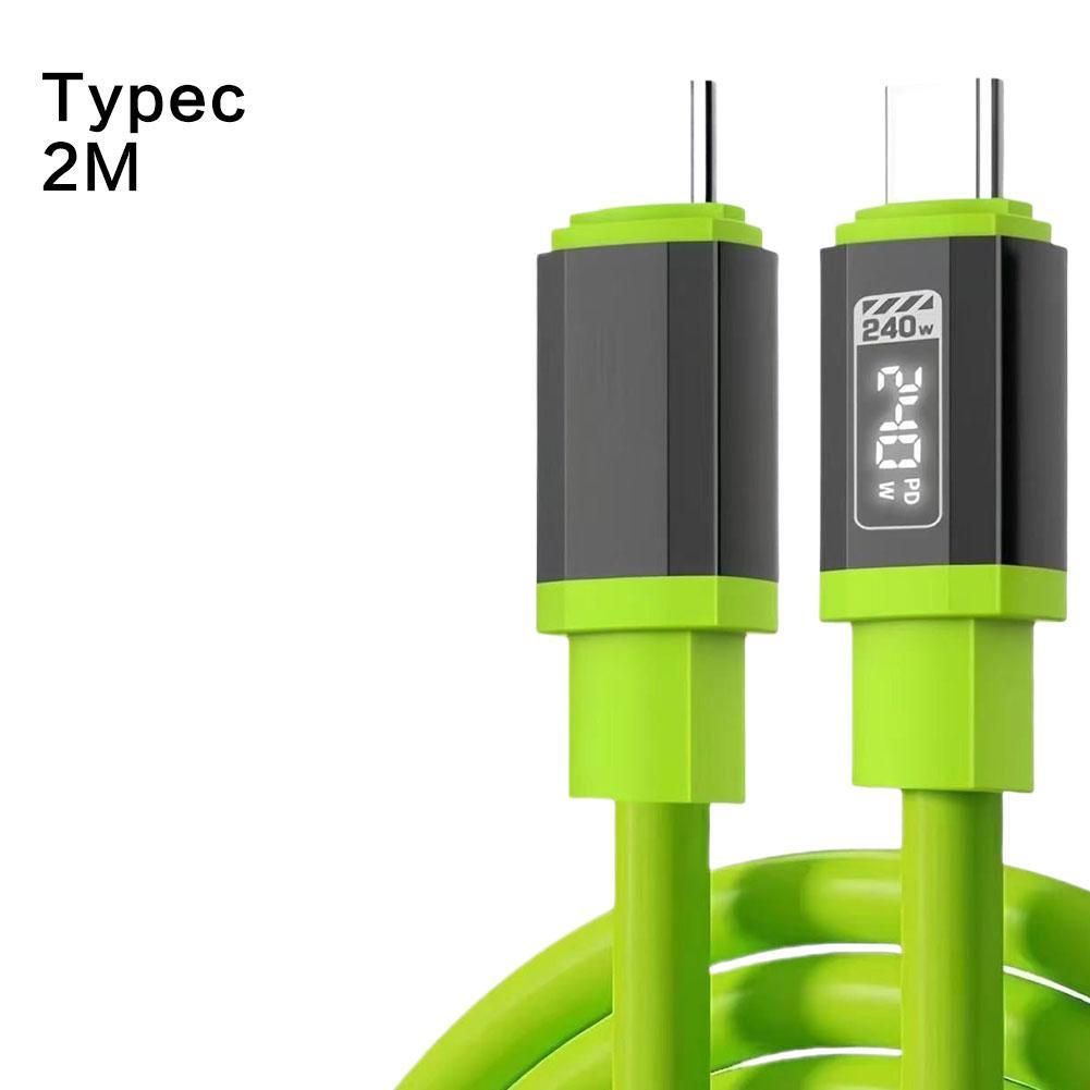240 В Жидкий силикон USB Type-C Кабель для быстрой зарядки для телефона Samsung Кабель для передачи данных Кабель для быстрой зарядки для iPhone 17 Pro Max