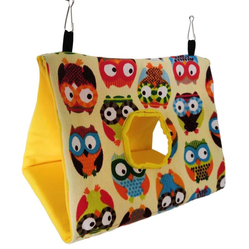 Winter Warm Bird Nest House Parrot Hanging Hammock Velvet Shed Hut Finch Cage Plush Birds Hideaway Sleeping Bed Perch Swing