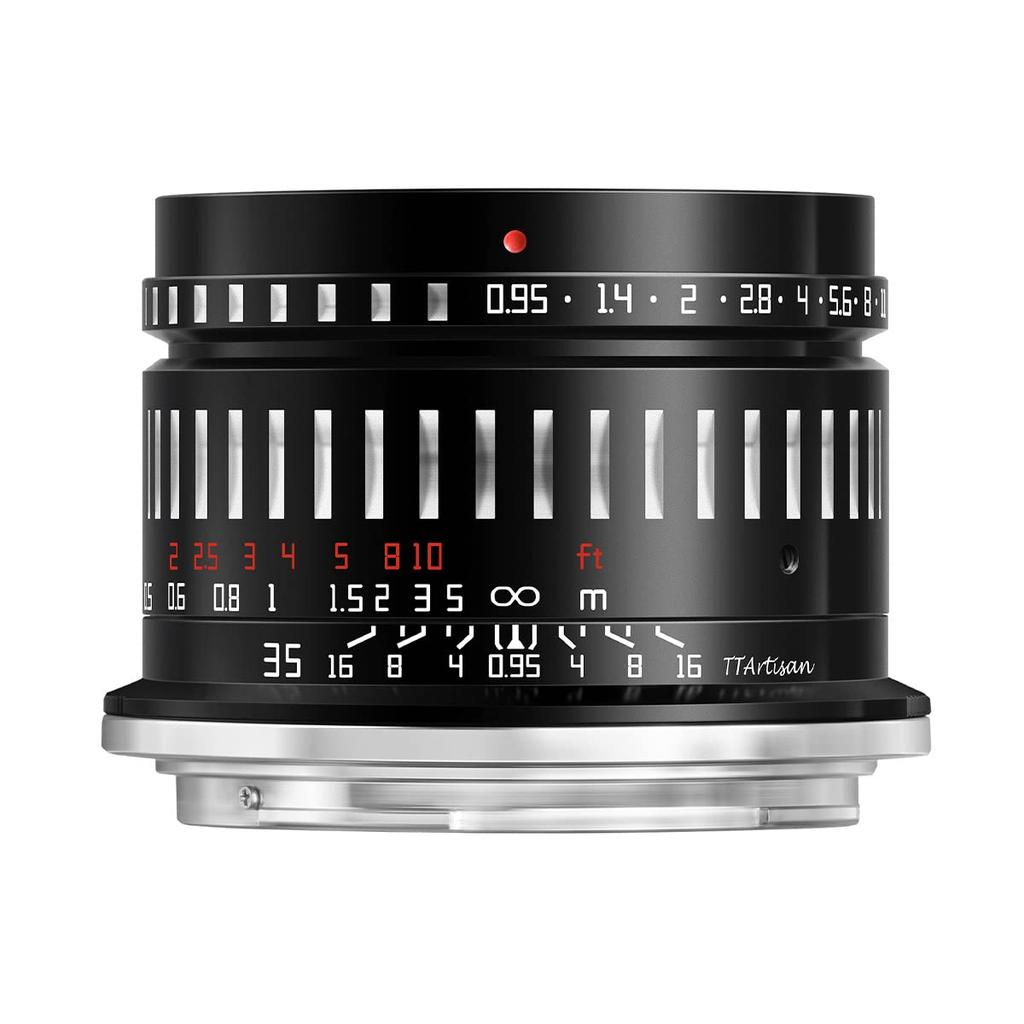 TTArtisan 35mm C Z Mount Nikon Z Black x Meisho Optical F0.95 APS-C Lens, Silver,