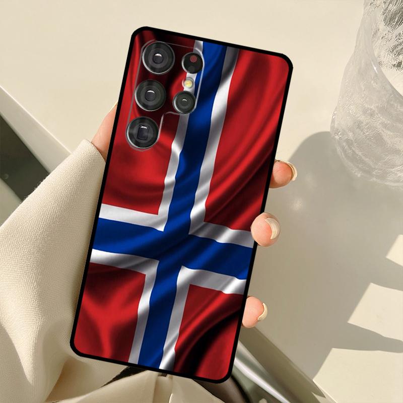 Чехол Флаг Норвегии для Samsung Galaxy S22 Ultra S21 S20 S24 S25 Ultra S9 S10 Plus S23 FE S24 FE Задняя крышка
