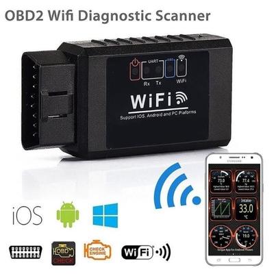 Сканер ошибок автомобиля - ELM327 - OBD2 - WIFI - Универсальный - Черный