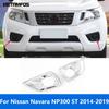 Хромированная накладка на противотуманную фару для Nissan Navara NP300 ST 2014-2018 Хромированный защитный молдинг бампера противотуманной фары Внешние аксессуары