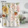 Bathroom Thickened Waterproof Curtain Mildew Proof Shower Curtain Shower Partition Curtain Shower Curtain Bathroom Curtain Free Perforation