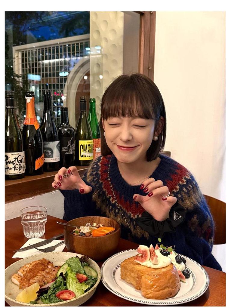 Темно-синий свитер из мохера с жаккардовым узором в стиле Fair Isle для женщин - Осень/Зима Корейский стиль Рождественская атмосфера Свободный крой