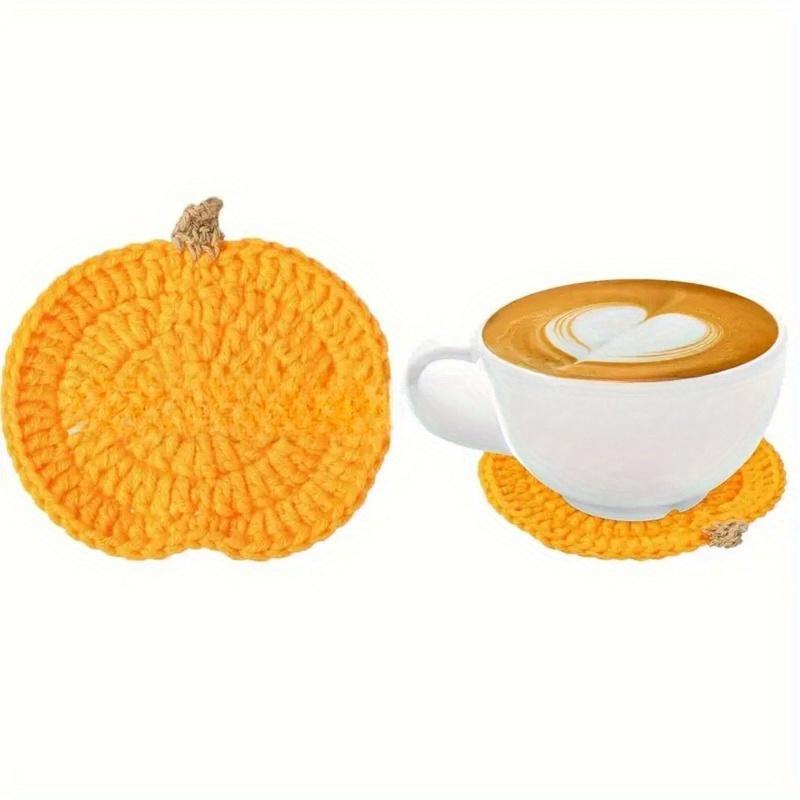 1 шт. вязаная крючком нескользящая вязаная подставка под стакан, держатель для кофе, чая, напитков, подставка под горячий напиток, кухонная теплоизоляционная подставка