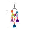 Bird Cage Toy Set with Bell Bridge Creative Parrots Small Birds Chewing Hanging Ring Toy Interactive Activity Toy