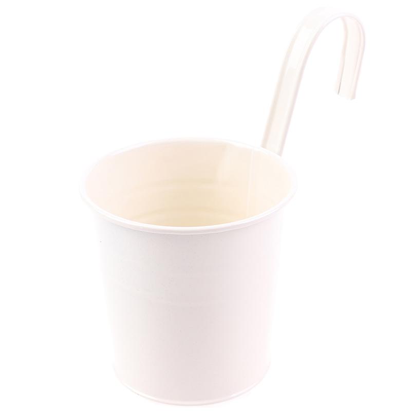 Metal Iron Hanging Flower Pot Container Home Balcony Garden Planter Barrel