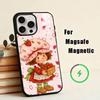 Клубничная S-Shortcake-Girl Розовый Чехол Для Телефона Для iPhone17,16,15,14,13,12,11 Plus,Pro Магнитный Для Magsafe Беспроводной Зарядки