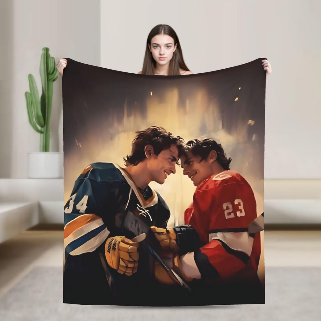Heated Rivalry My self Portrait common loon Knitted Blanket Coral Fleece Plush Lightweight Thin Throw Blanket for Bed Bed Rug