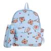 Capybara Trendy Dual Shoulder Backpack Featuring Pencil Holder For School Kids