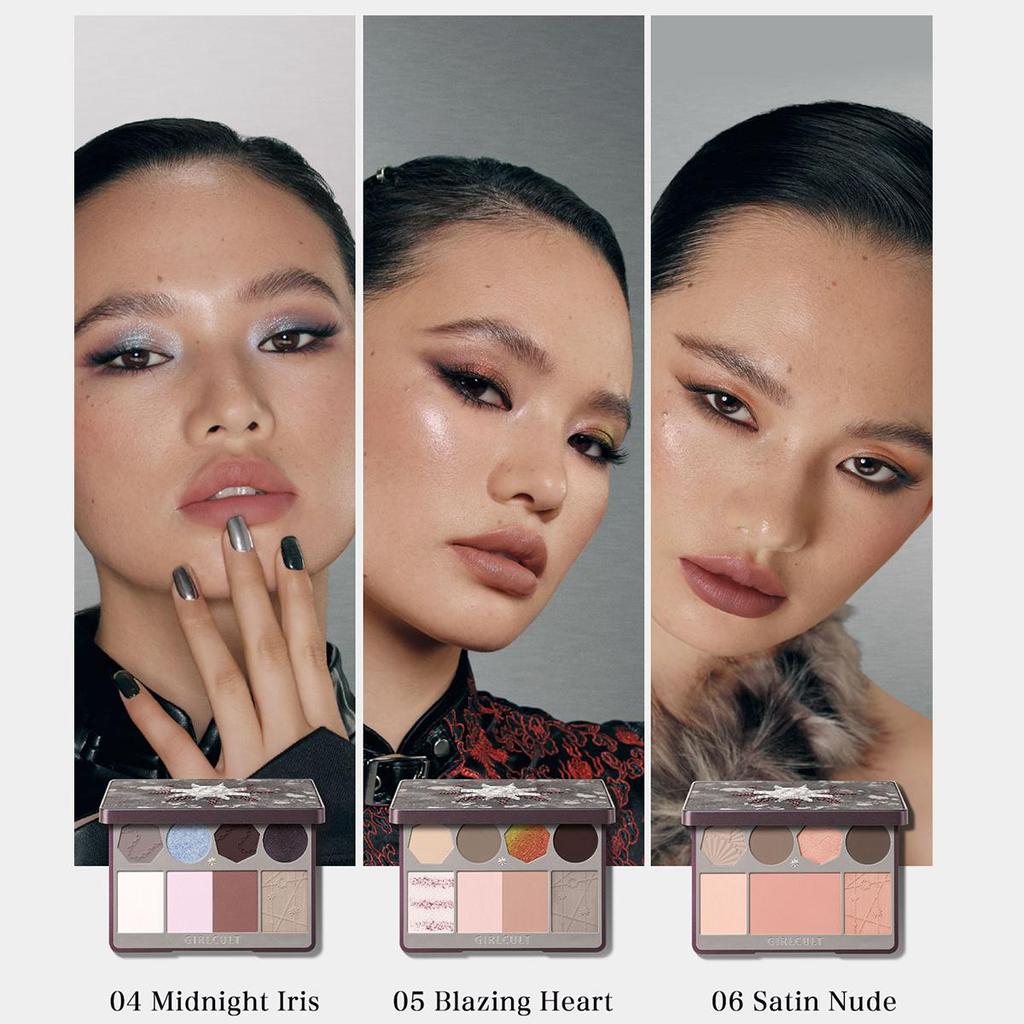 girlcult Палетка для лица - 13 г/0,46 унции, 3 варианта цвета для создания полного образа