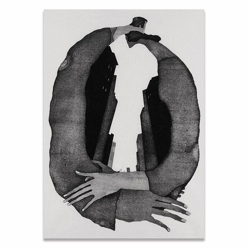 Современное искусство, черно-белые абстрактные персонажи, постер, холст, живопись, принт, настенные панно для гостиной, домашний декор, Куадрос