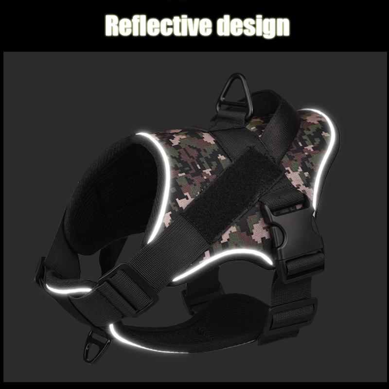 Шлейка для собак NO PULL светоотражающая дышащая регулируемая шлейка для домашних животных для жилета для собак наклеенная на наружный ремешок для ошейника для собак