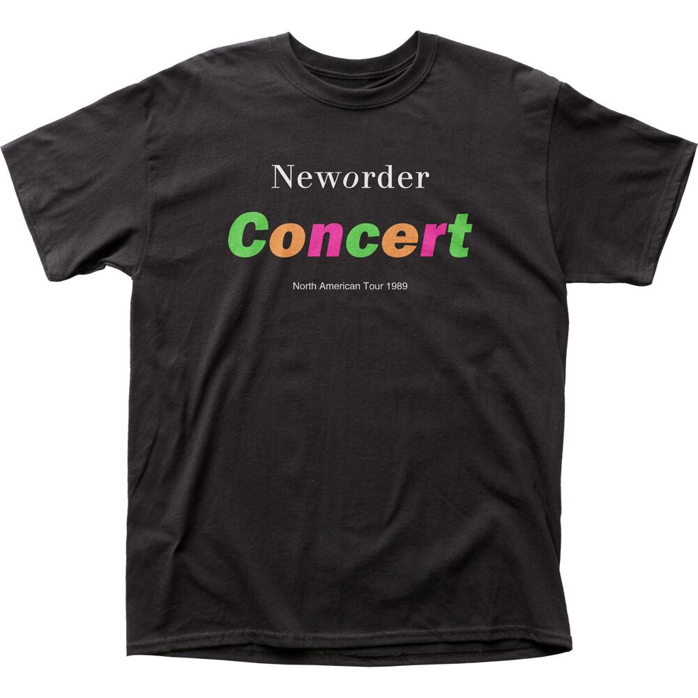 New Order Concert T-shirt Mens Licensed Rock N Roll Music Band Tee New Black
