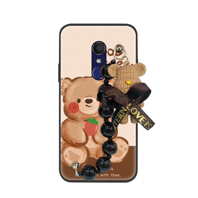 Молодежный мультяшный чехол для телефона Alcatel с теплоотводом и жемчужной подвеской