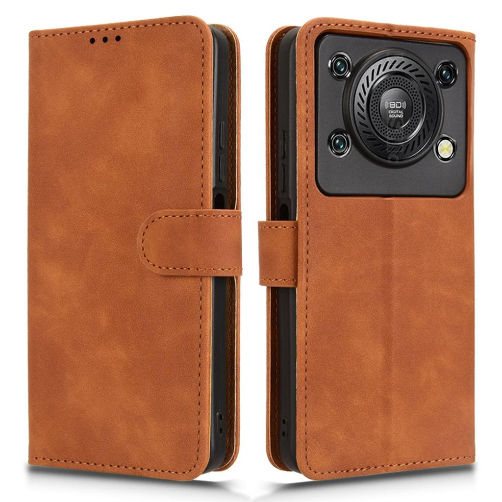 For Oukitel C60 Pro/C60 Leather Case Skin Feel Anti Drop Wallet Flip Phone Cover