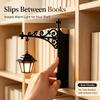 Library Lantern Mini Bookshelf Lamp, Vintage Hanging LED Book Shelf Lights with Bookend-Style Base,Warm Decorative for Home Library,Study and Reading
