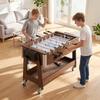 3-in-1 Multi Game Table Rotatable Multifunctional Table with Pool Table Table Football Air Hockey Storage Compartment