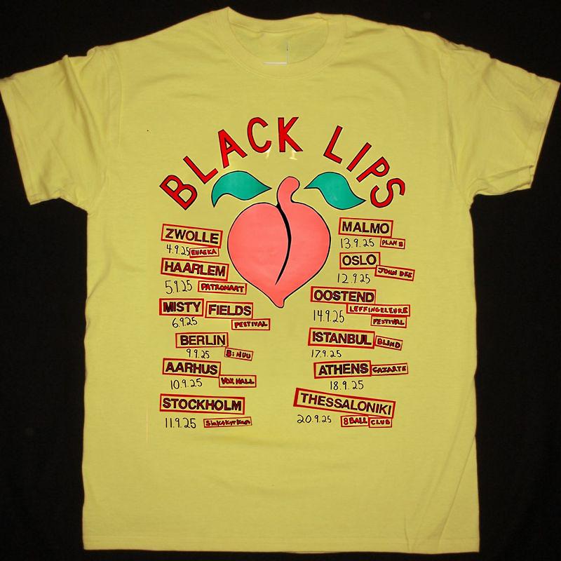 Black Lips Band On Tour Yellow Cotton All sizes S-5XL Unisex T-Shirt