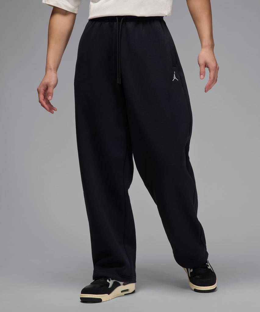 Nike Штаны Jordan Brooklyn из флиса, оверсайз, с открытым низом, размер M - Черный:Распродажа / Ib7238-010