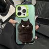 Милый белый кот гальванизированный серебристый чехол IMD для телефона iPhone 16 Pro Max 11 12 13 14 15 7 8 Plus 16E X XS противоударный чехол на заднюю панель
