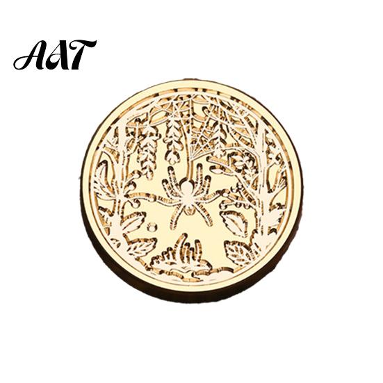 Ghost Wax Stamp Halloween Themed Brass Seal Head, Pumpkin Witch Bat Engraved Pattern Sealing Replacement Head for Envelope Journal Gift Wrap