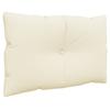 3 Piece Pallet Cushion Set Cream Fabric