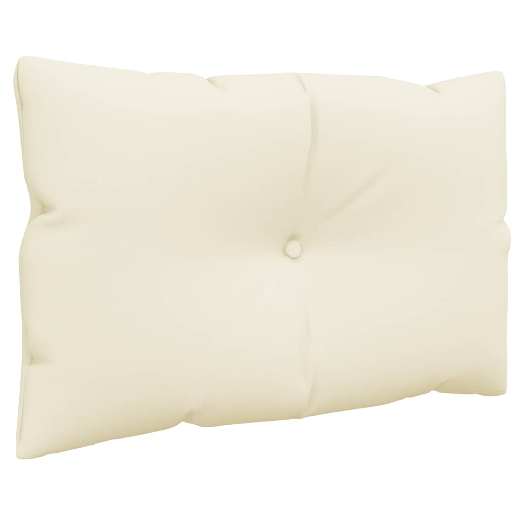 3 Piece Pallet Cushion Set Cream Fabric