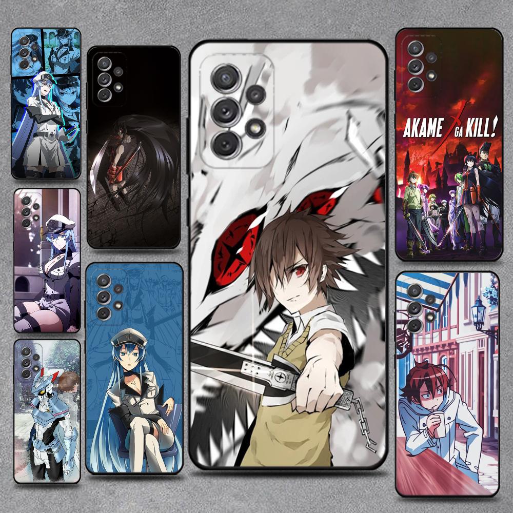 Akame ga KILL Крутой Аниме Чехол для Телефона Для Samsung S25,S24,S21,S22,S23,S30,Ultra,S20,Plus,Fe,Lite,Note,10,9,5G Черный Чехол