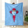 Crown and Shield Red Emblem for all seasons blanket lunch break throw gift