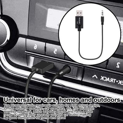 USB-аудиокабель AUX Plug and Play USB на 3,5-мм аудиоразъем Приемник BT4.2 Hi-Fi Музыкальный аудио Автомобильная стереосистема Разъемные кабели USB-шнур для автомобиля