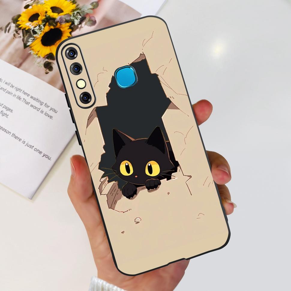 For Infinix Hot 8 2019 Case Cute Panda Butterfly Soft TPU Phone Case For Infinix Hot 8 Hot8 Back Cover X650C X650B Coque Bumper