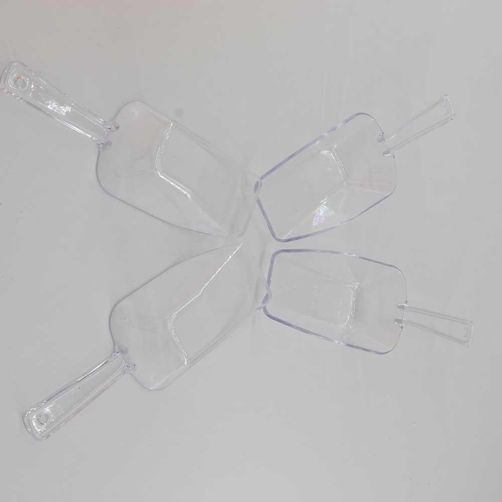 Square Mouth Mini Ice Shovel Transparant Kitchen Gadgets Ice Scoop For Candy Dessert Grain