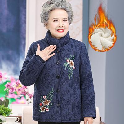 Осенне-зимняя одежда с капюшоном на хлопковой подкладке для мам среднего и пожилого возраста Хлопковая одежда для женщин Средней длины Хлопковая одежда