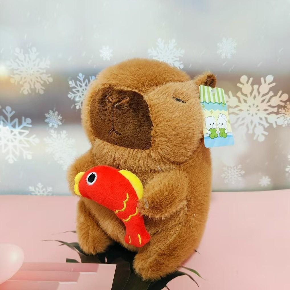 Capybara Plush Toy For Christmas Decoration With Pp Cotton Filling For Kids And Collectors