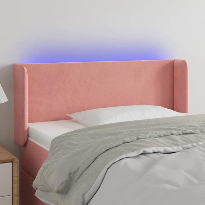 VidaXL LED Headboard Bedroom Furniture Single Bed Accessory Headboard Bed Frame Interior Pink 3122997