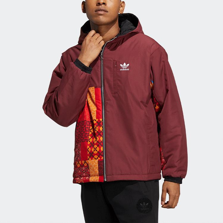 adidas Оригиналы Cny Tiger Year, ограниченная серия, двусторонняя толстовка с капюшоном на молнии, хлопковая куртка, зимние мужские куртки, черные HD0330