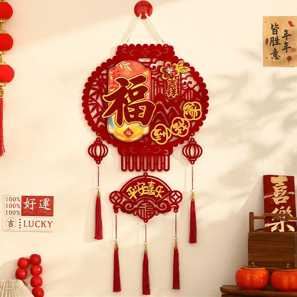 Handmade Chinese New Year Pendant Blessing Fu Characte Pendants  Home Decor