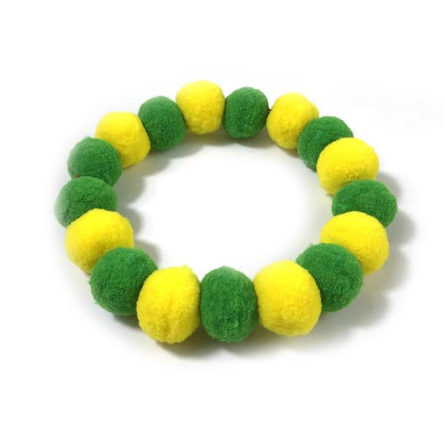 Рождественское милое ожерелье с плюшевым шариком для собаки и кошки, мягкий эластичный ошейник, аксессуары для шеи питомца, ожерелье с помпоном, подарок для щенка и котенка