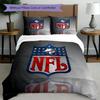 3pcs Duvet Cover Set (1*Duvet Cover + 2*Pillowcase, Without Core), NFL Print Bedding Set, Bedroom Decor, All‑Season, Birthday Gift