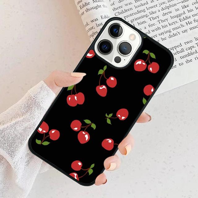 Чехол для телефона Летние фрукты Красная вишня Для iPhone 17 Air 15 16e Чехол 11 13 14 Pro Max 12 Plus Max Fundas