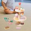 Деревянный игровой набор «Десертный торт», игрушки с кексами, пирожными, пончиками, вечернее чаепитие для